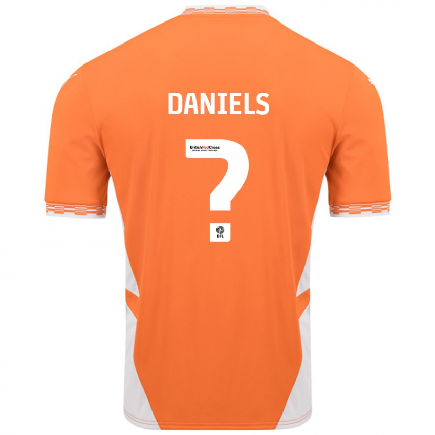 Kinderen Jake Daniels #0 Oranje Wit Thuisshirt Thuistenue 2024/25 T-Shirt België