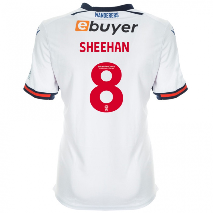 Enfant Maillot Josh Sheehan #8 Blanc Tenues Domicile 2024/25 T-Shirt Belgique