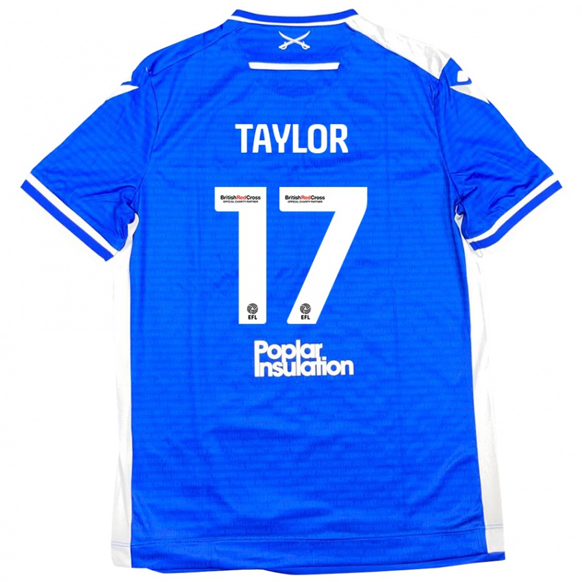 Enfant Maillot Connor Taylor #17 Bleu Blanc Tenues Domicile 2024/25 T-Shirt Belgique