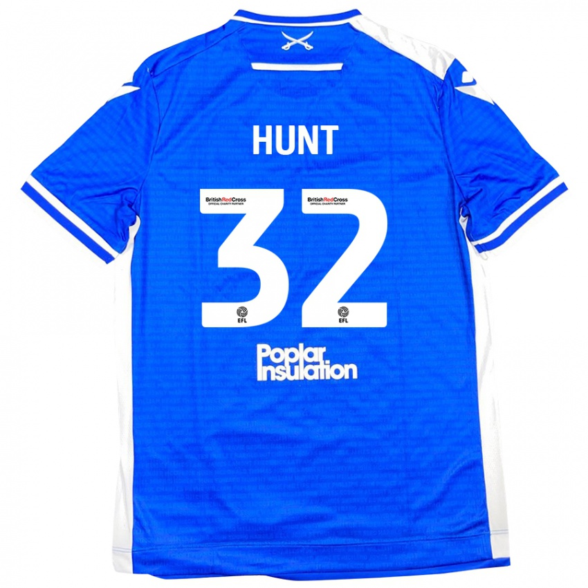 Enfant Maillot Jack Hunt #32 Bleu Blanc Tenues Domicile 2024/25 T-Shirt Belgique