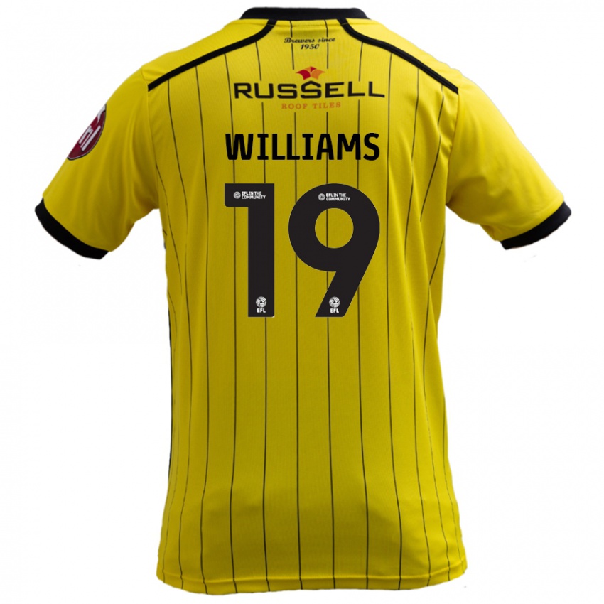 Enfant Maillot Dylan Williams #19 Jaune Tenues Domicile 2024/25 T-Shirt Belgique