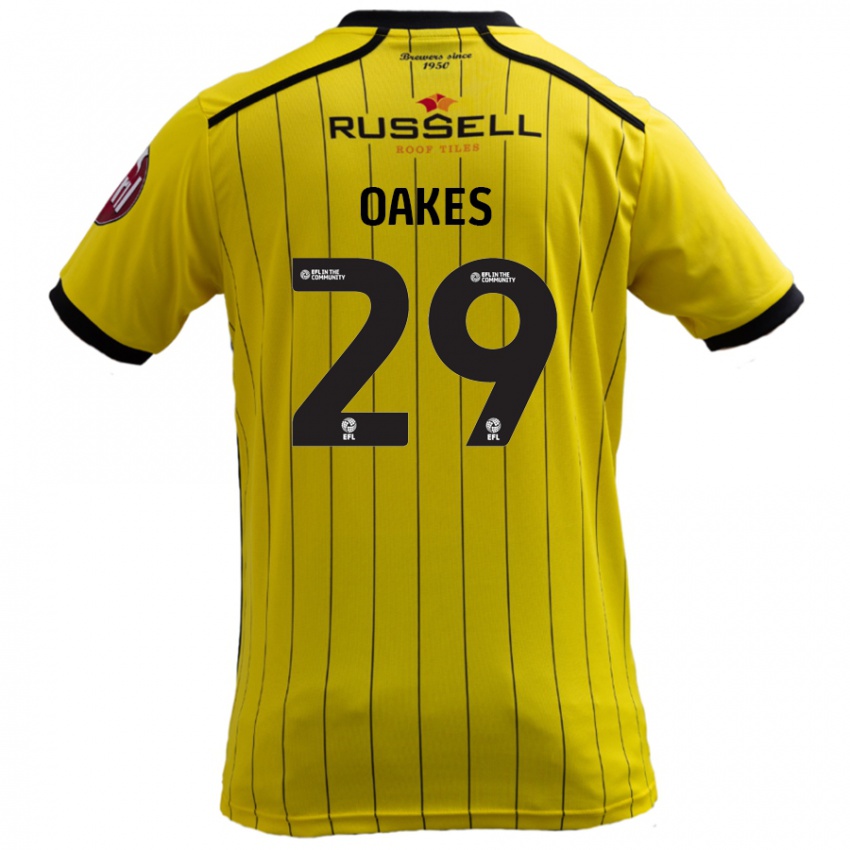 Enfant Maillot Toby Oakes #29 Jaune Tenues Domicile 2024/25 T-Shirt Belgique