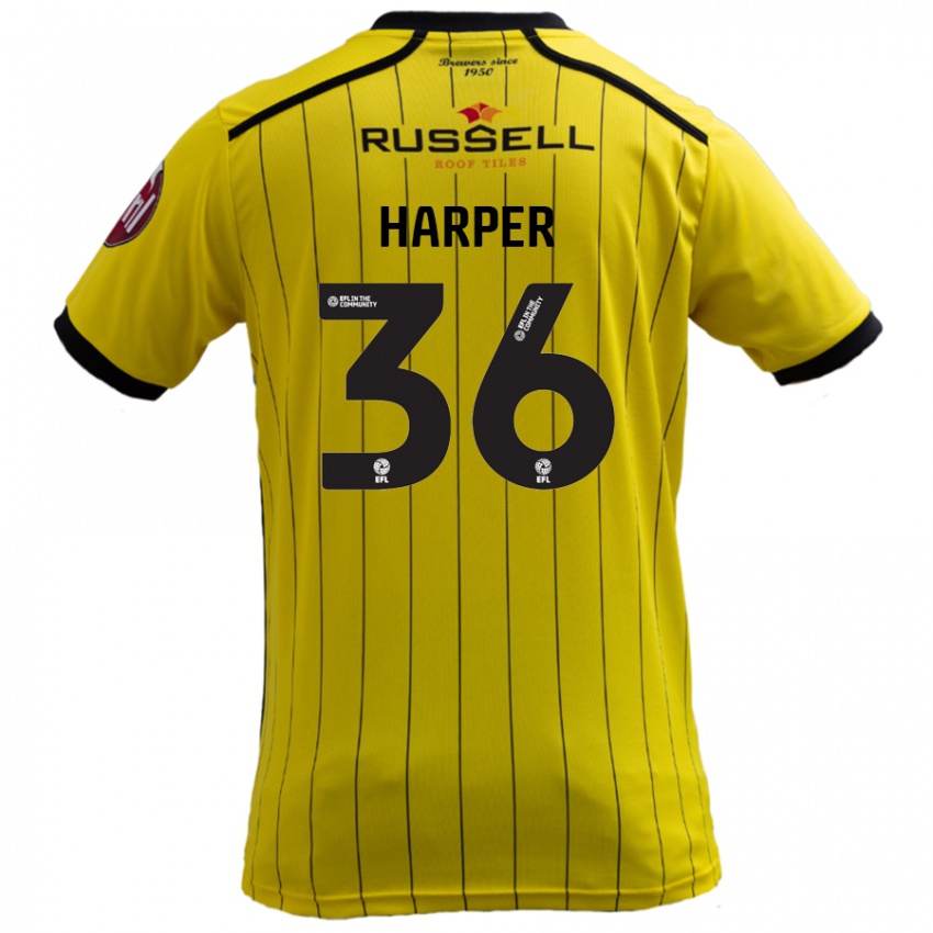 Enfant Maillot Rekeem Harper #36 Jaune Tenues Domicile 2024/25 T-Shirt Belgique