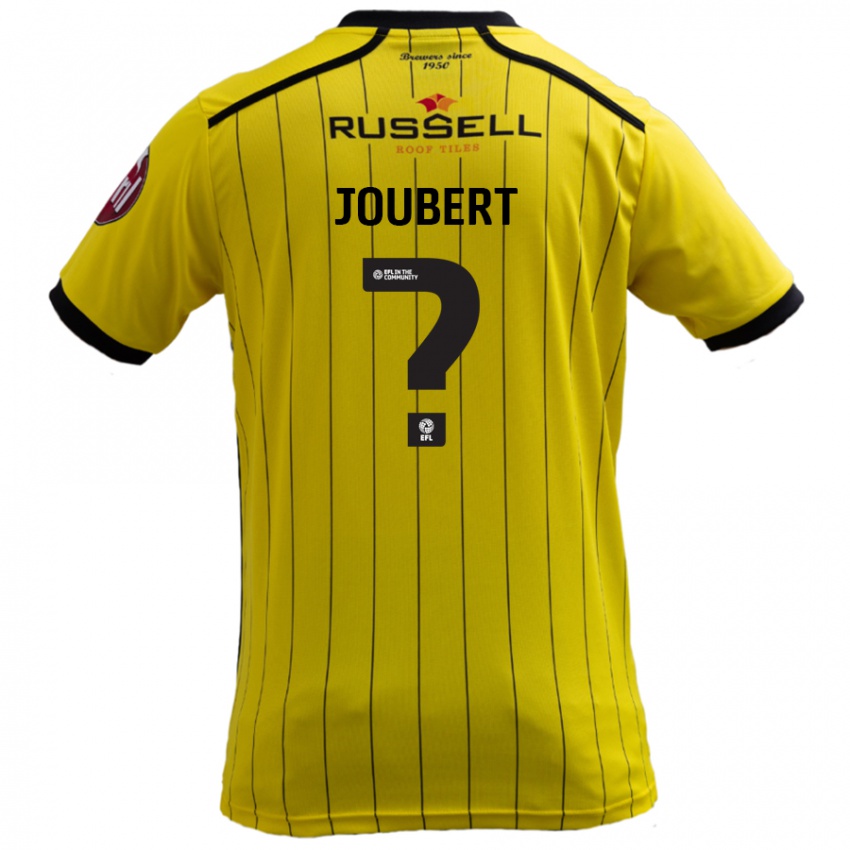 Enfant Maillot Lucas Joubert #0 Jaune Tenues Domicile 2024/25 T-Shirt Belgique