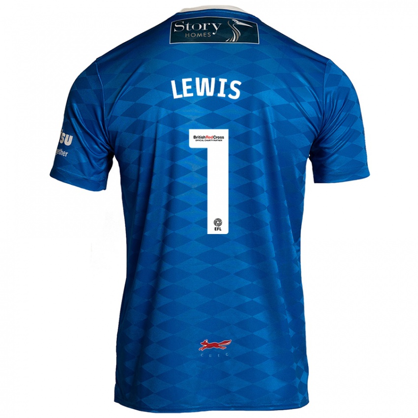 Enfant Maillot Harry Lewis #1 Bleu Tenues Domicile 2024/25 T-Shirt Belgique