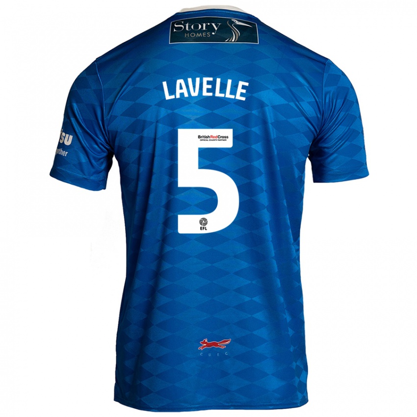 Enfant Maillot Sam Lavelle #5 Bleu Tenues Domicile 2024/25 T-Shirt Belgique