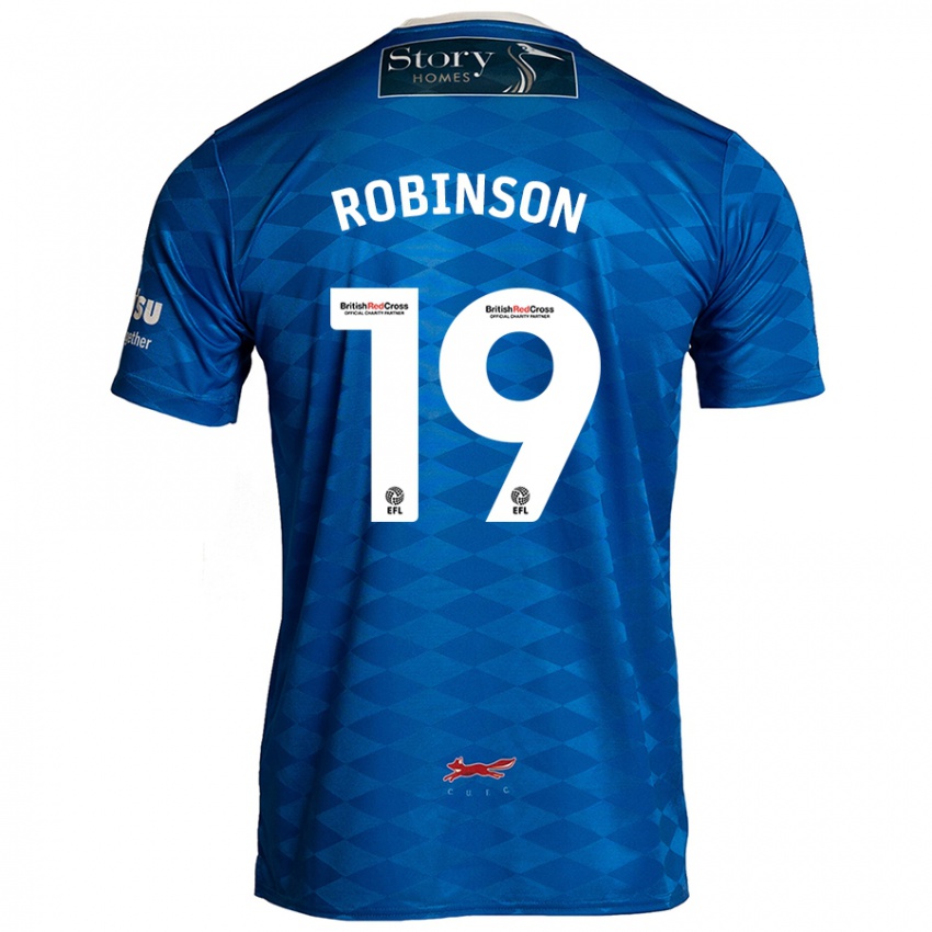 Enfant Maillot Jack Robinson #19 Bleu Tenues Domicile 2024/25 T-Shirt Belgique