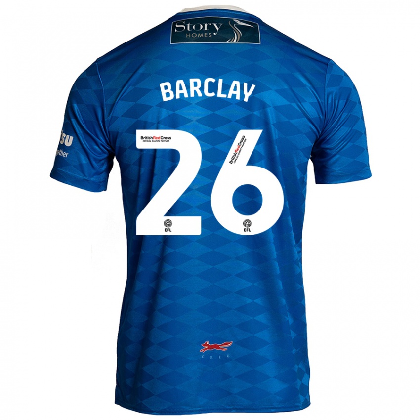 Enfant Maillot Ben Barclay #26 Bleu Tenues Domicile 2024/25 T-Shirt Belgique