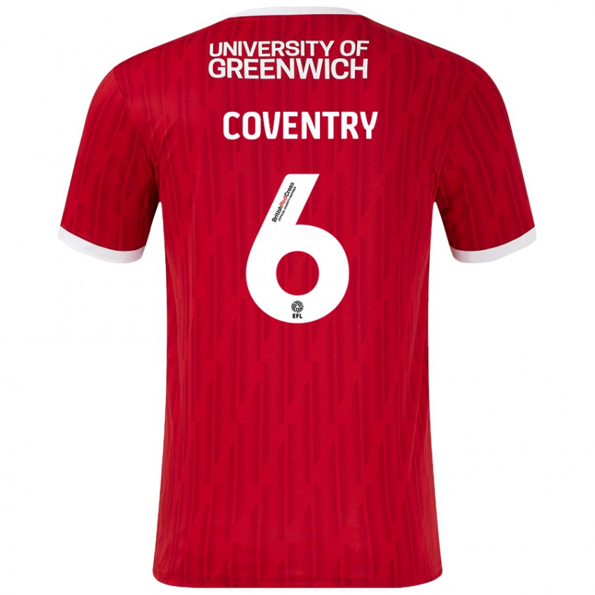 Kinderen Conor Coventry #6 Rood Wit Thuisshirt Thuistenue 2024/25 T-Shirt België