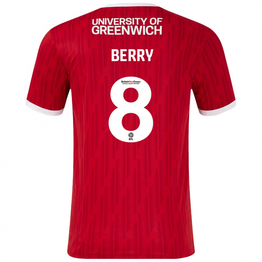 Kinderen Luke Berry #8 Rood Wit Thuisshirt Thuistenue 2024/25 T-Shirt België