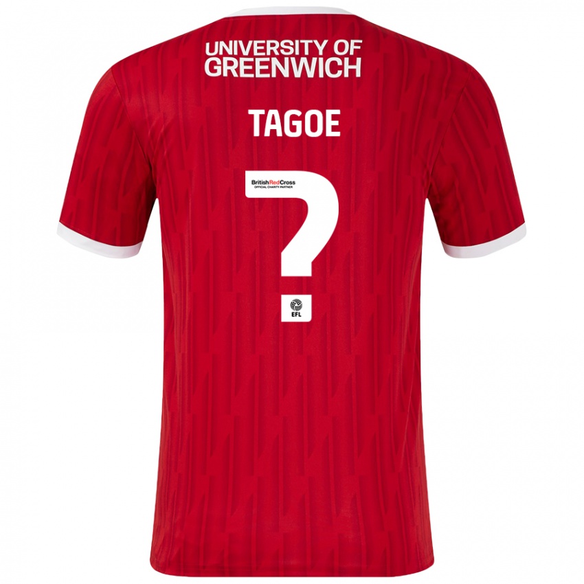 Kinderen Bradley Tagoe #0 Rood Wit Thuisshirt Thuistenue 2024/25 T-Shirt België