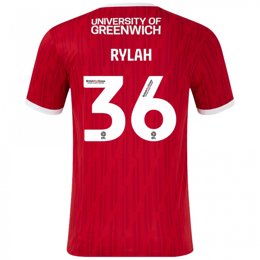 Kinderen Henry Rylah #36 Rood Wit Thuisshirt Thuistenue 2024/25 T-Shirt België