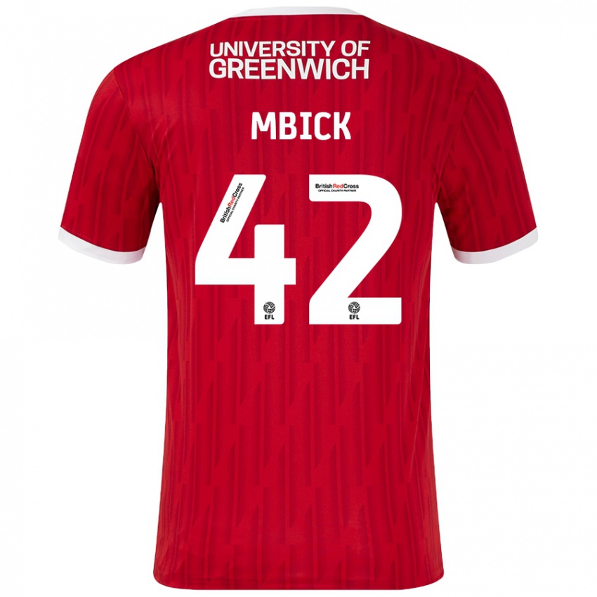 Kinderen Micah Mbick #42 Rood Wit Thuisshirt Thuistenue 2024/25 T-Shirt België