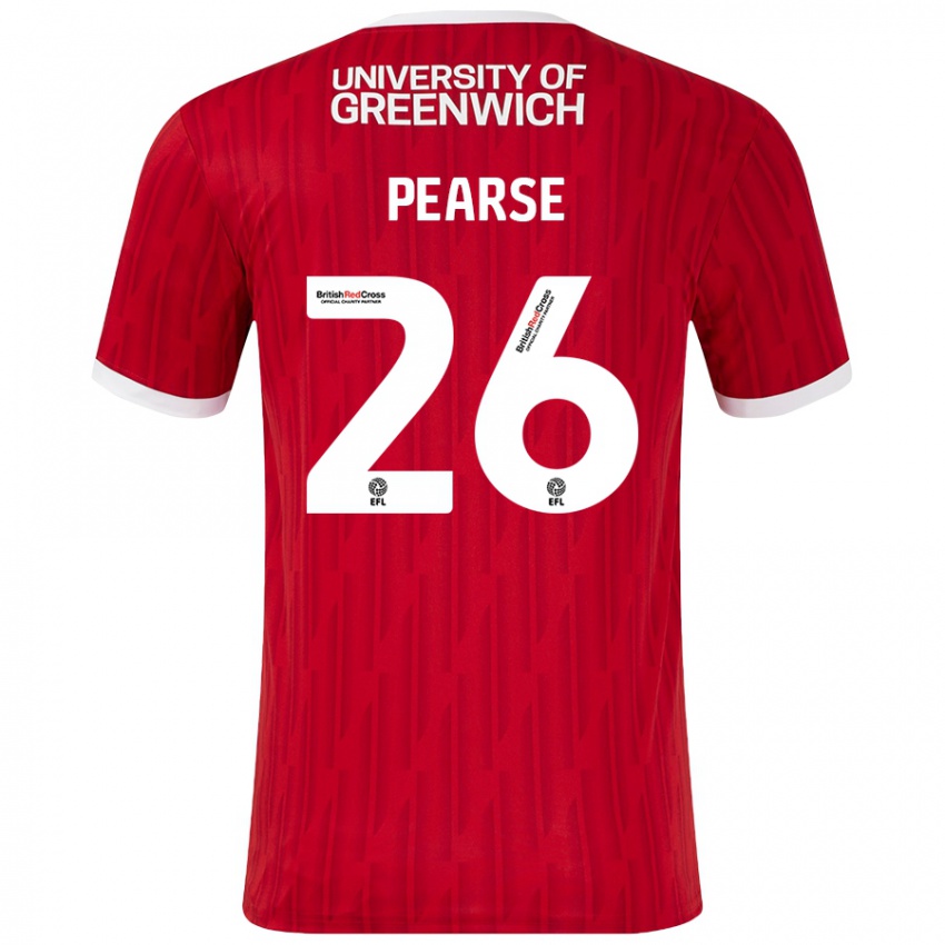 Kinderen Gracie Pearse #26 Rood Wit Thuisshirt Thuistenue 2024/25 T-Shirt België