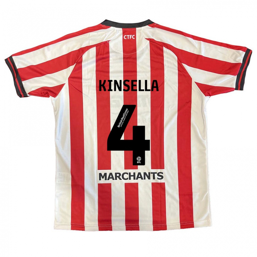 Kinderen Liam Kinsella #4 Rood Wit Thuisshirt Thuistenue 2024/25 T-Shirt België