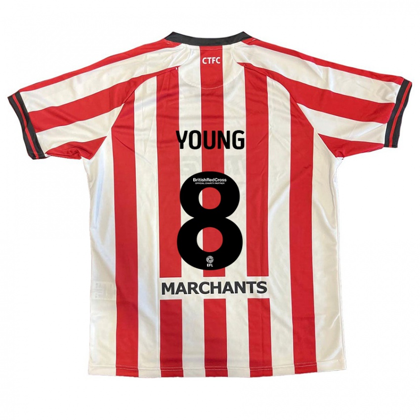 Kinderen Luke Young #8 Rood Wit Thuisshirt Thuistenue 2024/25 T-Shirt België