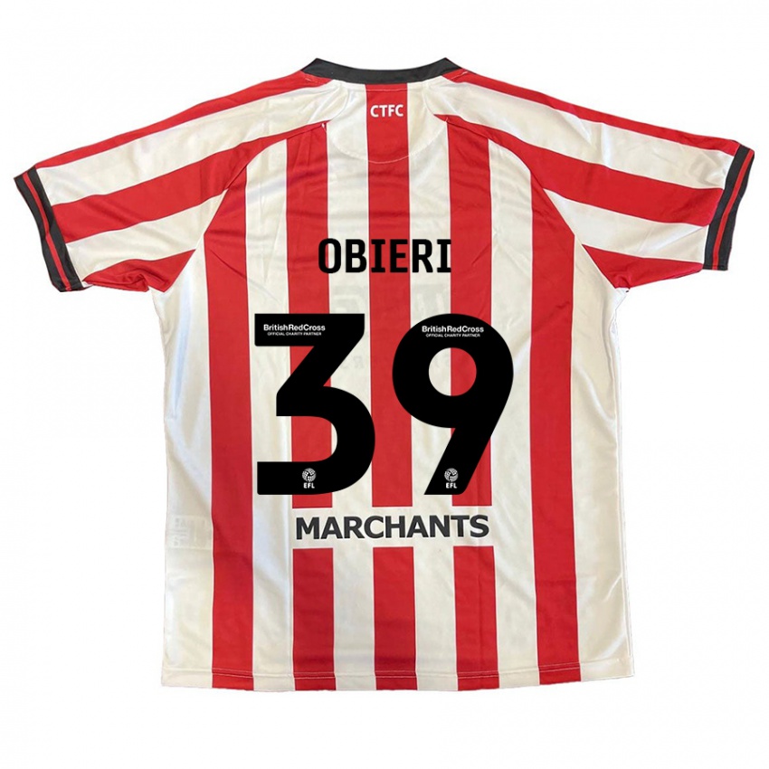 Kinderen Sopuruchukwu Obieri #39 Rood Wit Thuisshirt Thuistenue 2024/25 T-Shirt België