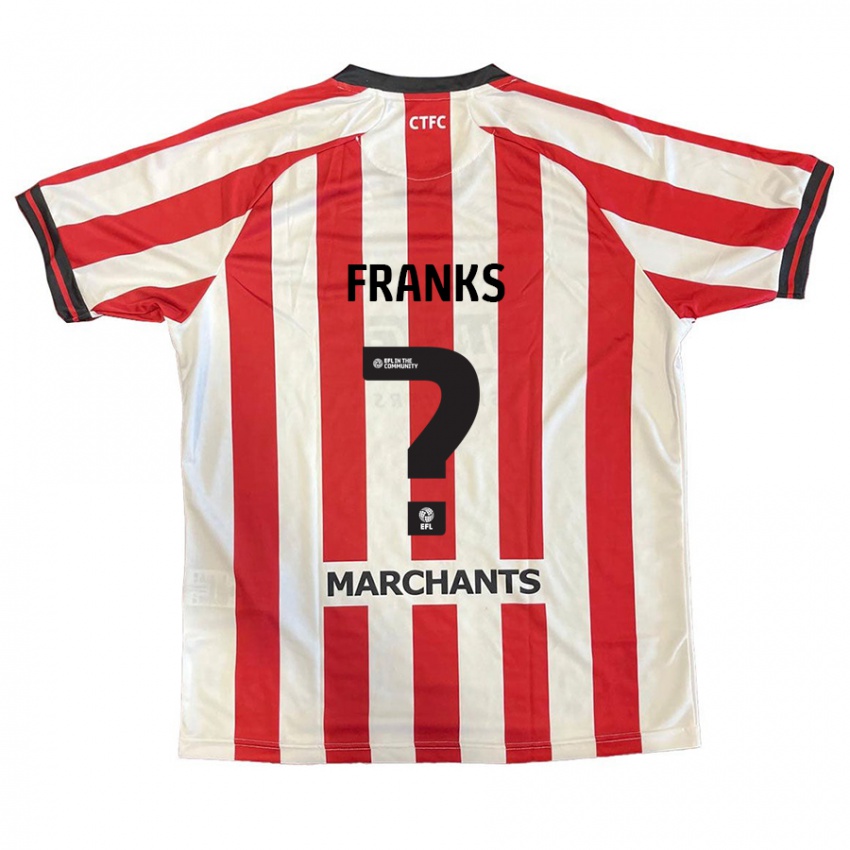 Kinderen Jude Franks #0 Rood Wit Thuisshirt Thuistenue 2024/25 T-Shirt België