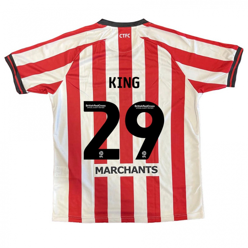 Kinderen Tom King #29 Rood Wit Thuisshirt Thuistenue 2024/25 T-Shirt België