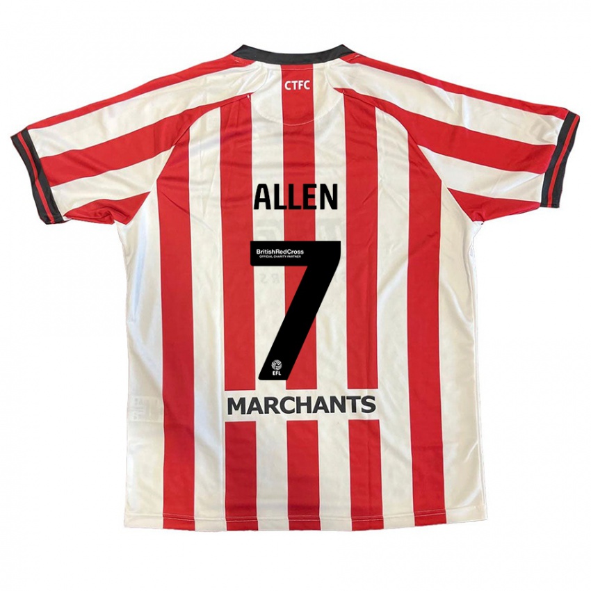 Kinderen Emily Allen #7 Rood Wit Thuisshirt Thuistenue 2024/25 T-Shirt België