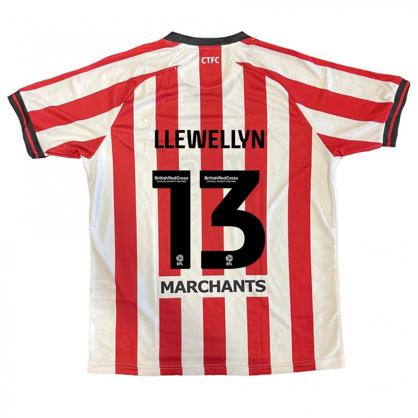 Kinderen Ffion Llewellyn #13 Rood Wit Thuisshirt Thuistenue 2024/25 T-Shirt België