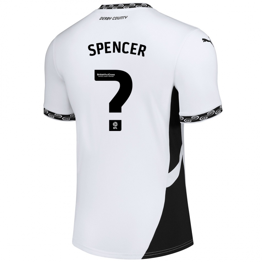 Kinderen Morten Spencer #0 Wit Zwart Thuisshirt Thuistenue 2024/25 T-Shirt België