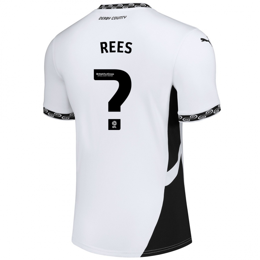 Kinderen Harvey Rees #0 Wit Zwart Thuisshirt Thuistenue 2024/25 T-Shirt België