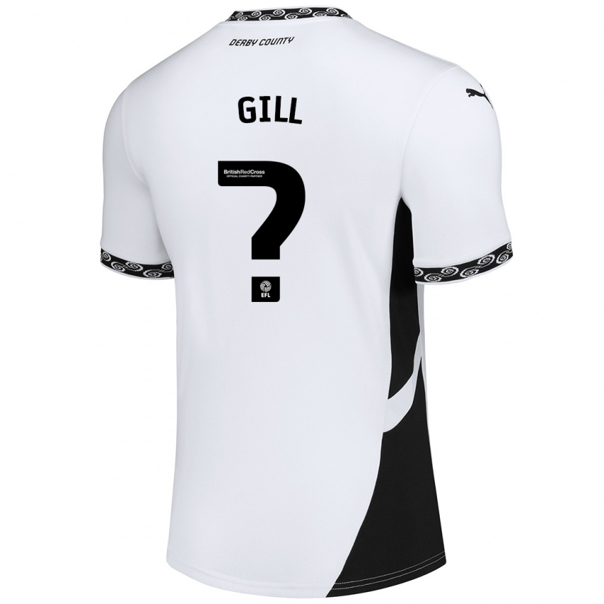 Kinderen Tristan Gill #0 Wit Zwart Thuisshirt Thuistenue 2024/25 T-Shirt België