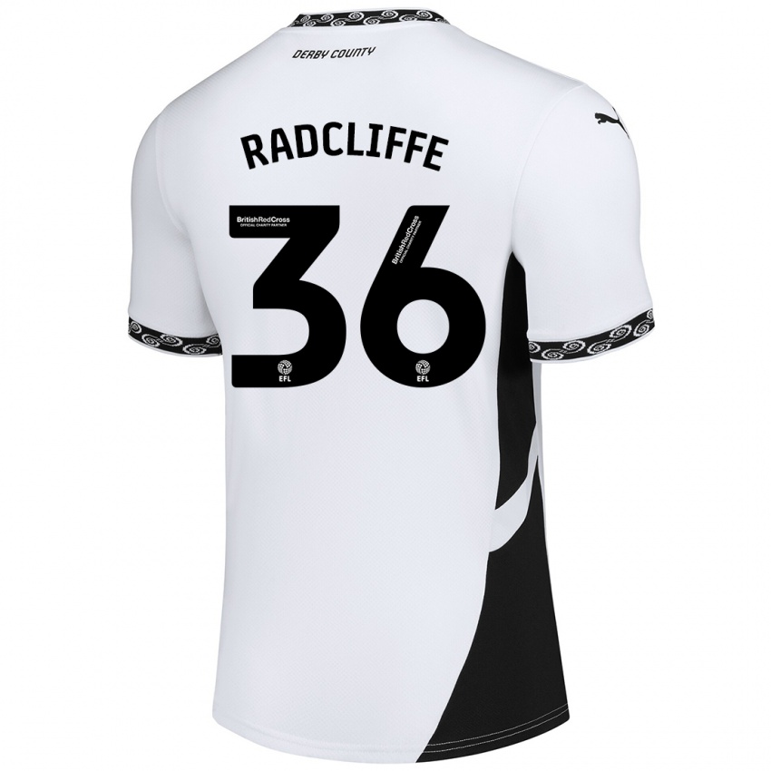 Kinderen Ben Radcliffe #36 Wit Zwart Thuisshirt Thuistenue 2024/25 T-Shirt België