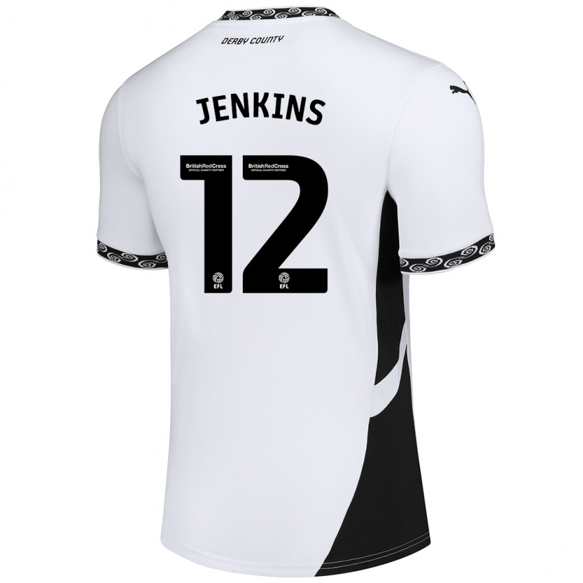 Kinderen Camille Jenkins #12 Wit Zwart Thuisshirt Thuistenue 2024/25 T-Shirt België