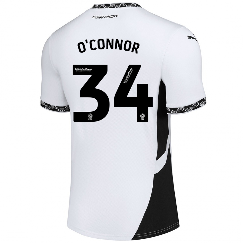 Kinderen Dolcie O'connor #34 Wit Zwart Thuisshirt Thuistenue 2024/25 T-Shirt België