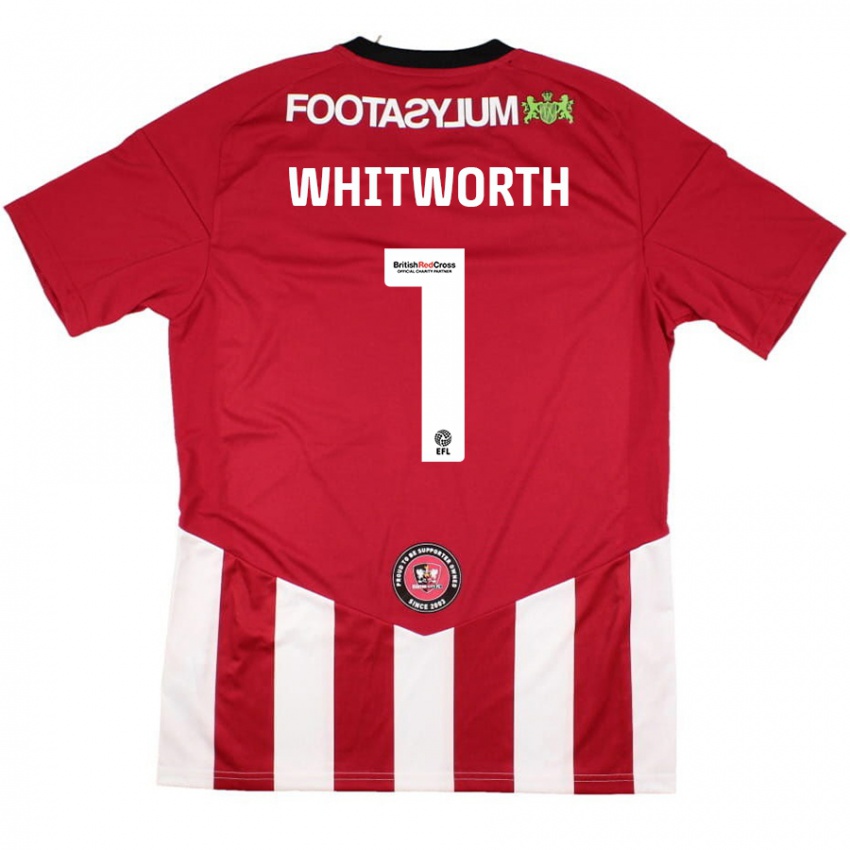 Enfant Maillot Joe Whitworth #1 Rouge Blanc Tenues Domicile 2024/25 T-Shirt Belgique