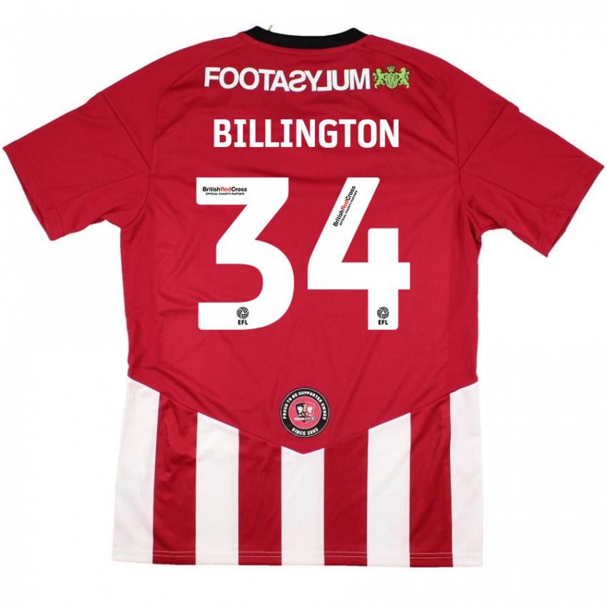 Enfant Maillot Gabe Billington #34 Rouge Blanc Tenues Domicile 2024/25 T-Shirt Belgique