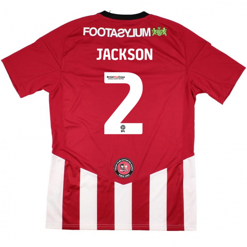 Enfant Maillot Bow Jackson #2 Rouge Blanc Tenues Domicile 2024/25 T-Shirt Belgique