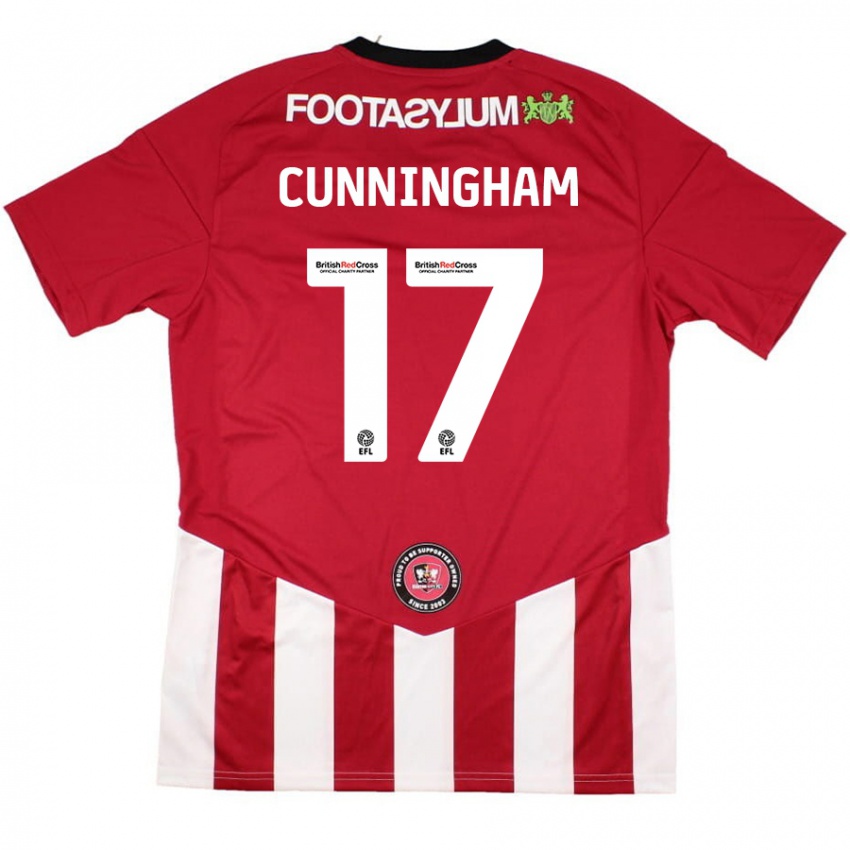 Enfant Maillot Zoe Cunningham #17 Rouge Blanc Tenues Domicile 2024/25 T-Shirt Belgique