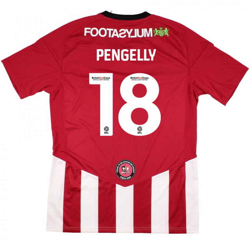 Enfant Maillot Connie Pengelly #18 Rouge Blanc Tenues Domicile 2024/25 T-Shirt Belgique