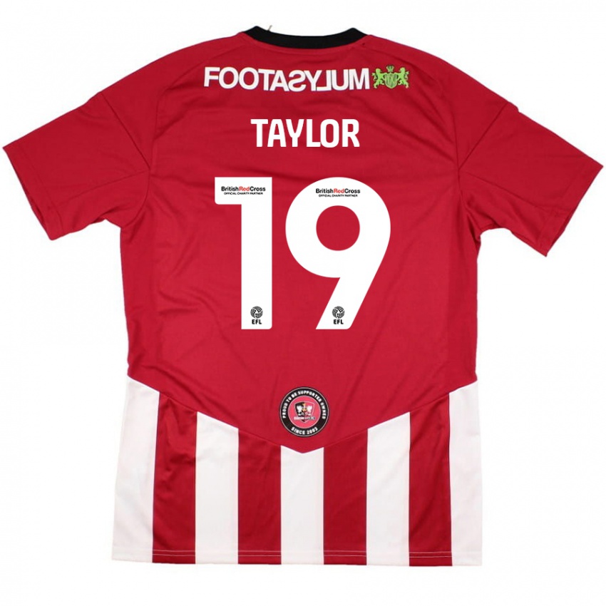 Enfant Maillot Mollie Taylor #19 Rouge Blanc Tenues Domicile 2024/25 T-Shirt Belgique