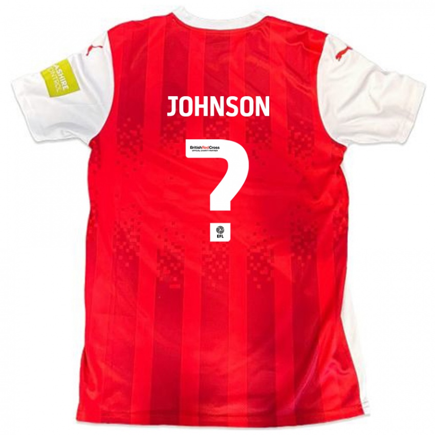 Enfant Maillot Will Johnson #0 Rouge Blanc Tenues Domicile 2024/25 T-Shirt Belgique