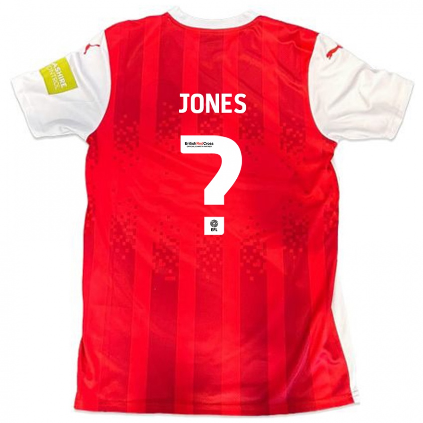 Enfant Maillot Billy Jones #0 Rouge Blanc Tenues Domicile 2024/25 T-Shirt Belgique