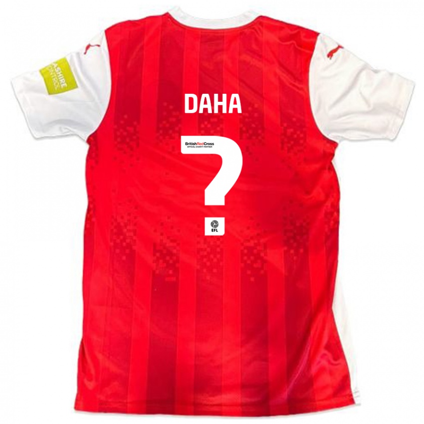 Enfant Maillot Hermann Daha #0 Rouge Blanc Tenues Domicile 2024/25 T-Shirt Belgique