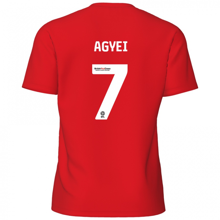 Enfant Maillot Dan Agyei #7 Rouge Tenues Domicile 2024/25 T-Shirt Belgique