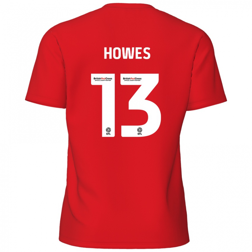 Enfant Maillot Sam Howes #13 Rouge Tenues Domicile 2024/25 T-Shirt Belgique