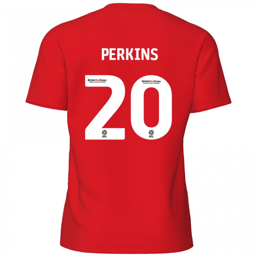 Enfant Maillot Sonny Perkins #20 Rouge Tenues Domicile 2024/25 T-Shirt Belgique