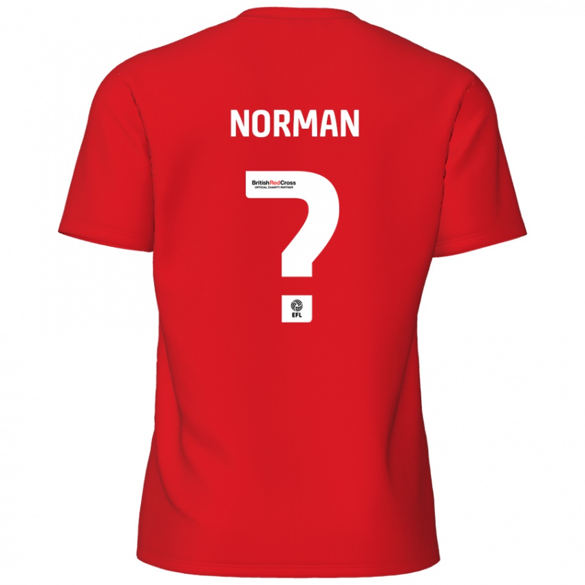 Enfant Maillot Freddie Norman #0 Rouge Tenues Domicile 2024/25 T-Shirt Belgique