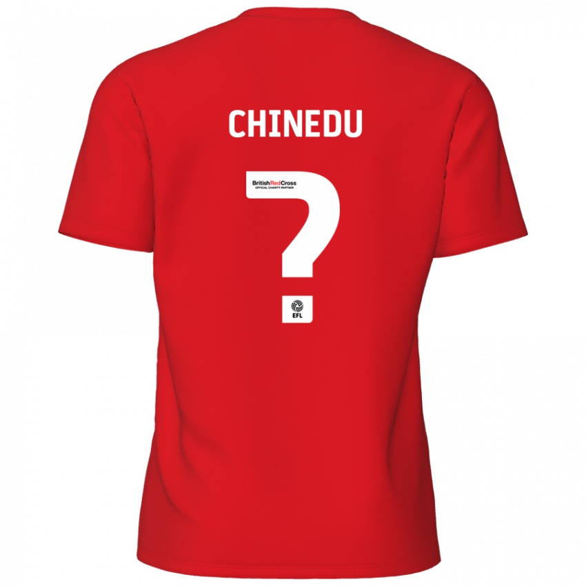 Enfant Maillot Phillip Chinedu #0 Rouge Tenues Domicile 2024/25 T-Shirt Belgique