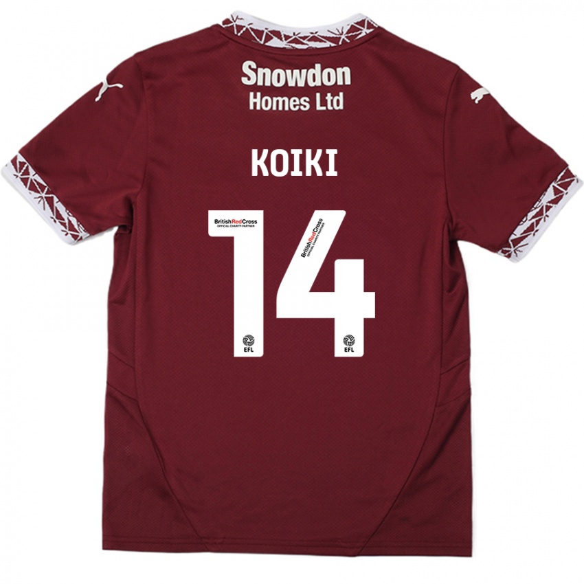 Kinderen Ali Koiki #14 Bordeauxrood Thuisshirt Thuistenue 2024/25 T-Shirt België