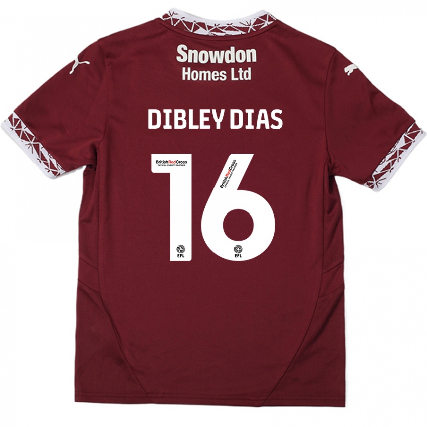 Kinderen Matt Dibley-Dias #16 Bordeauxrood Thuisshirt Thuistenue 2024/25 T-Shirt België