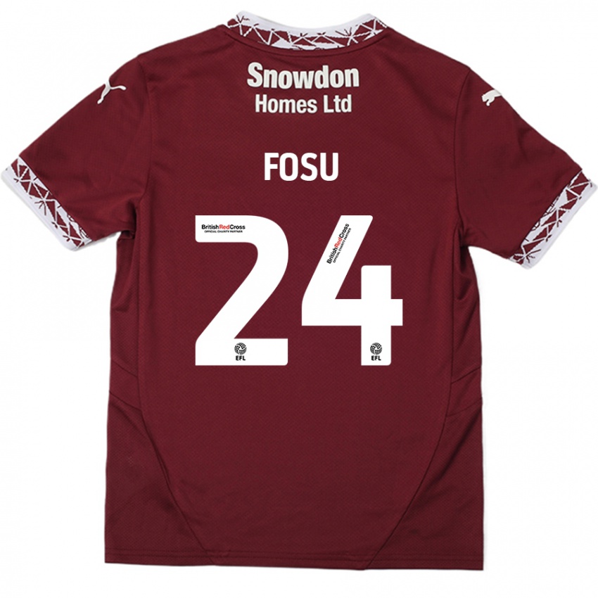 Kinderen Tariqe Fosu #24 Bordeauxrood Thuisshirt Thuistenue 2024/25 T-Shirt België