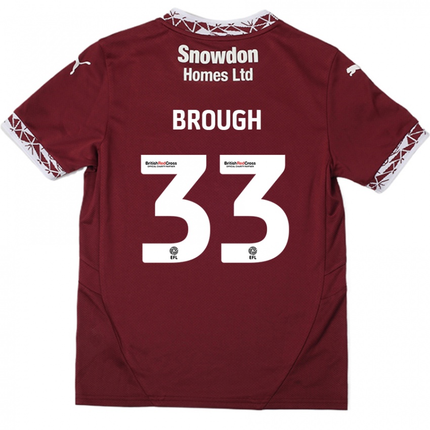 Kinderen Patrick Brough #33 Bordeauxrood Thuisshirt Thuistenue 2024/25 T-Shirt België