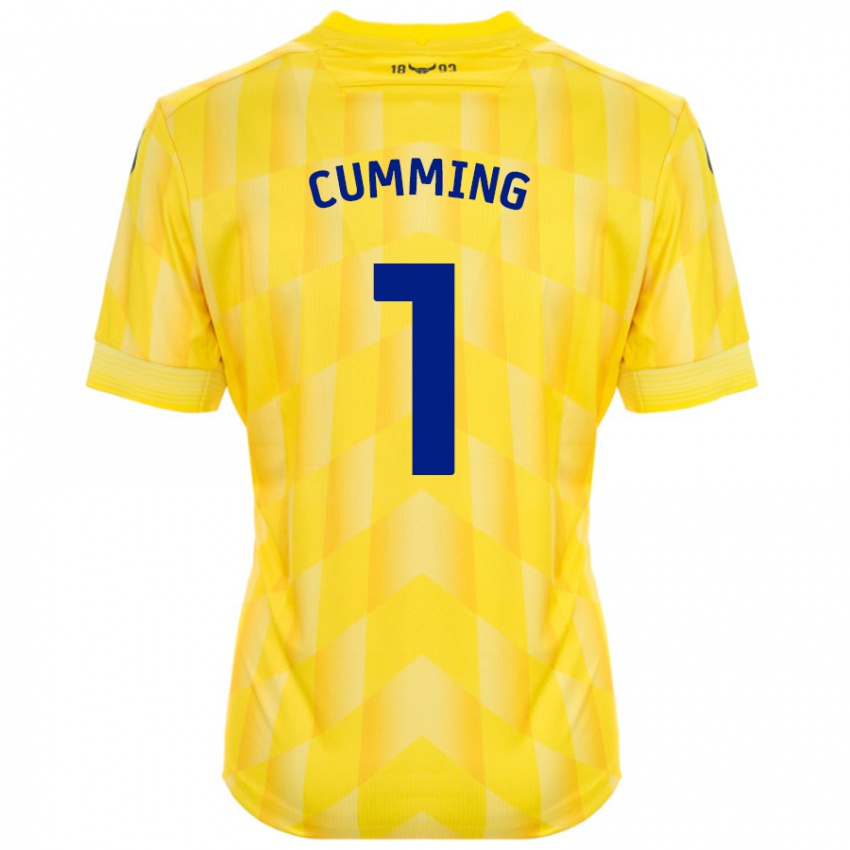 Kinderen Jamie Cumming #1 Geel Thuisshirt Thuistenue 2024/25 T-Shirt België